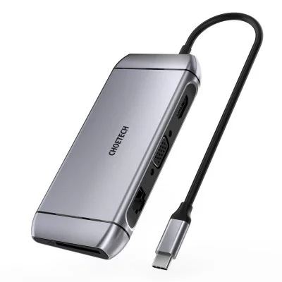 Choetech 9 In 1 Usb C Hub - Silver